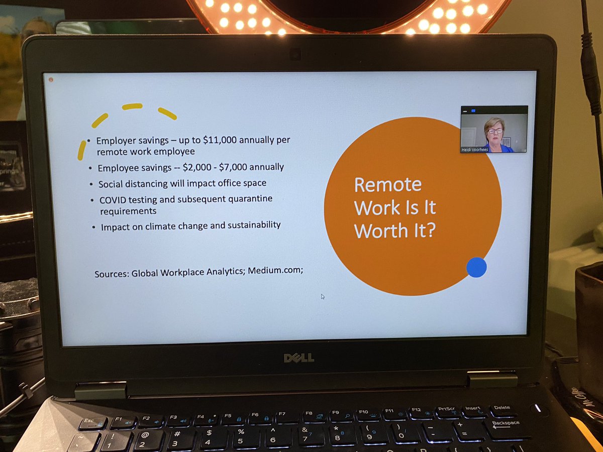 kittlent's tweet photo. .@HeidiVoorhees talking about the impetus for change and rethinking remote work’s value. Love this info. #localgov #ForwardTogether2020 https://t.co/NlI8SYXmdK
