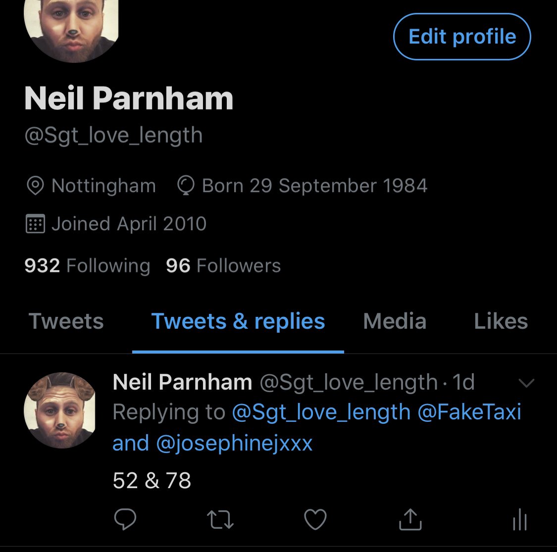 neilparnham7's tweet photo. @FakeTaxi @josephinejxxx I got it right 🙌🏼🙌🏼 https://t.co/YnTtyW9Lwo