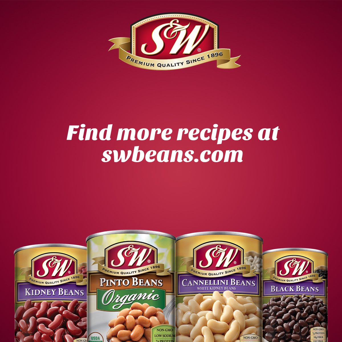 swbeans's tweet image. If all you needed was a sign to bake today, this is it. Grab a can of premium S&amp;amp;W Beans and lets get baking! Find more great recipes at swbeans.com.
