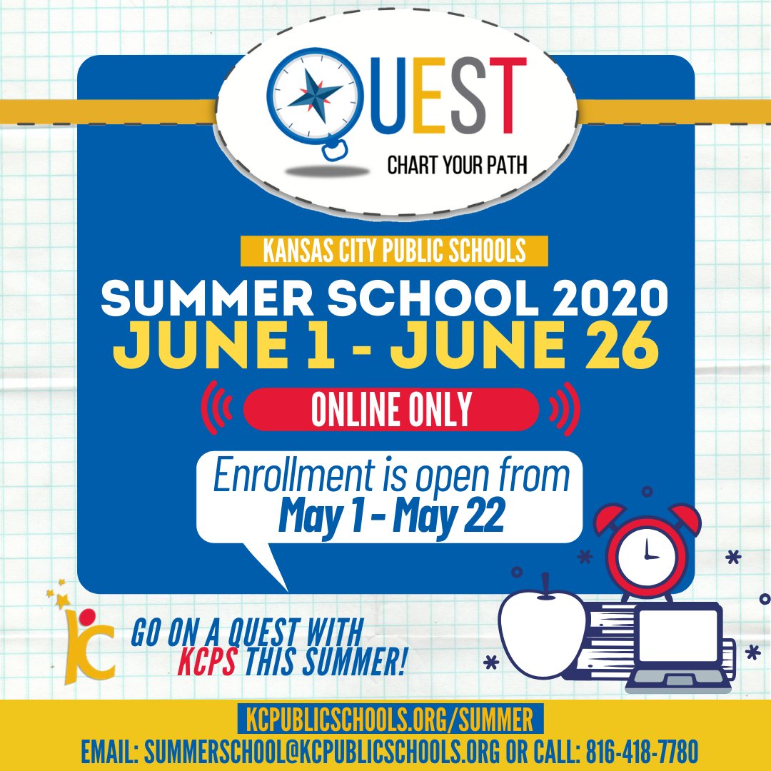 An innovative💡virtual 💻 experience! Quest is for all KCPS students entering grades K-12 📚