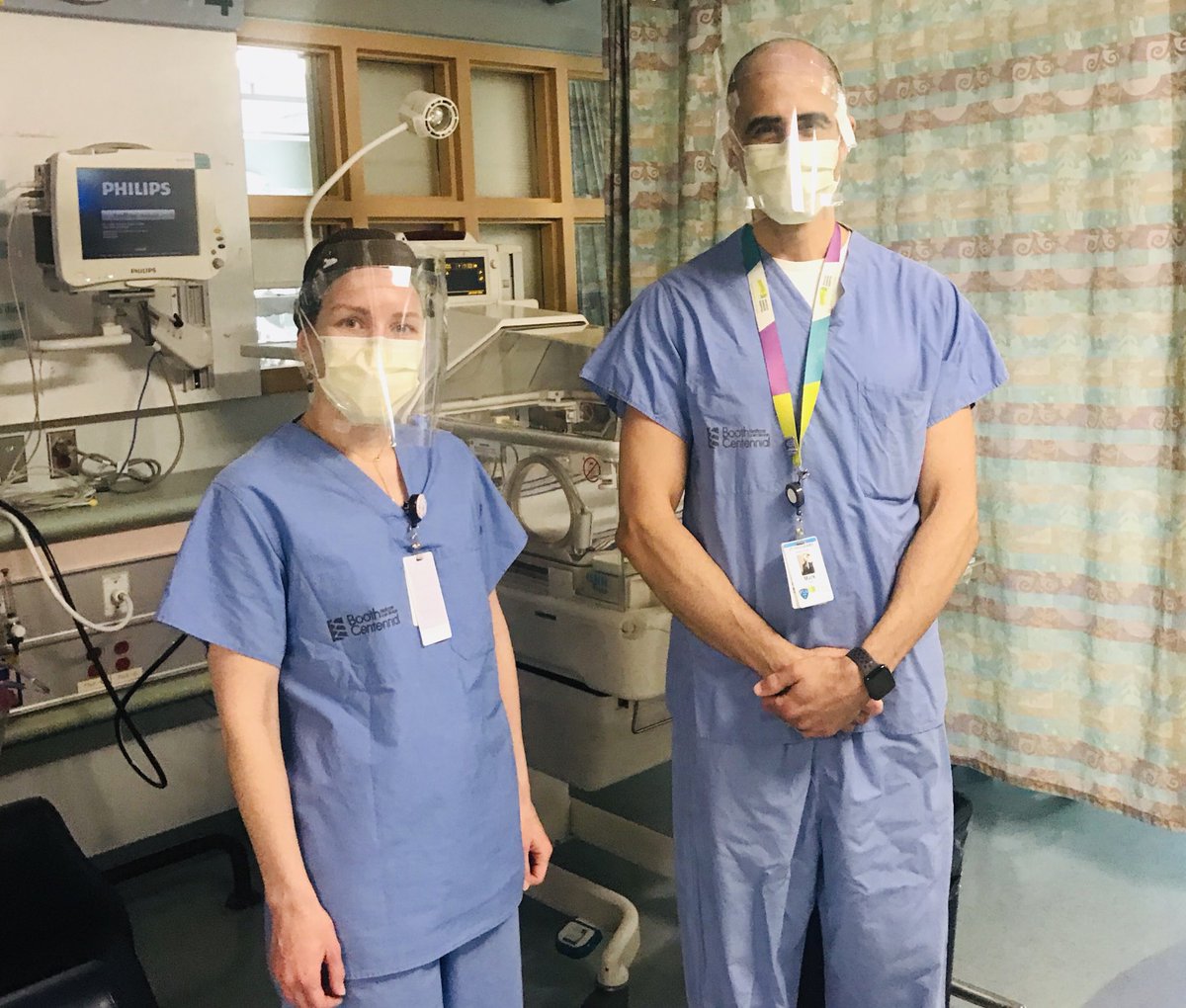Thank you to Vice President  <a href="/_MarkFam/">Mark Fam</a> for shadowing RN Calla in the Special Care Nursery as a part of nursing week. ⁦<a href="/MGHToronto/">Michael Garron Hospital</a>⁩ #NursingWeek2020