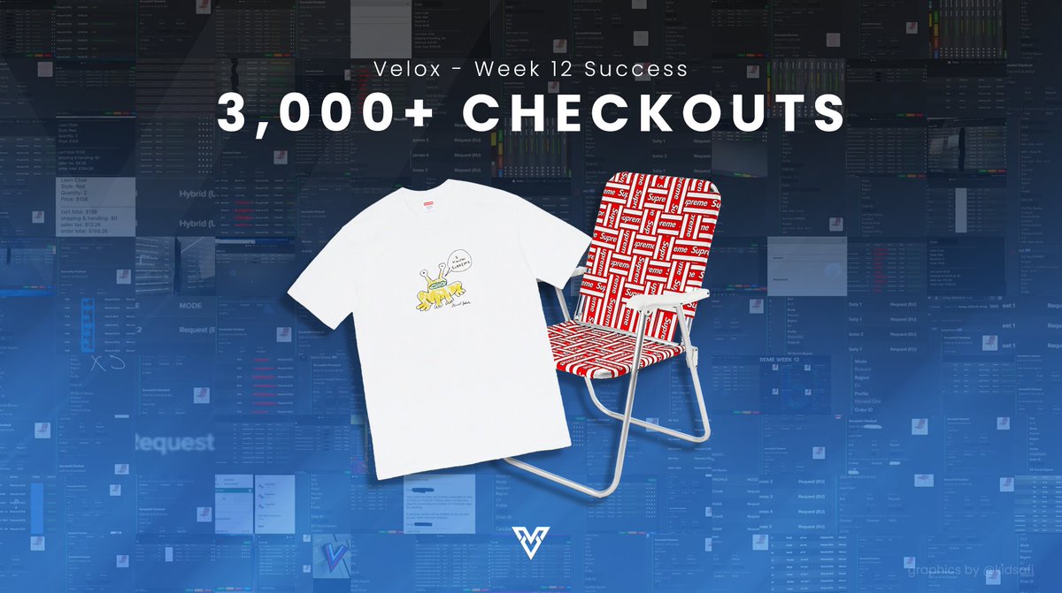 VeloxBots's tweet image. After a small setback last week, Velox is back with over 3,000 checkouts of the Daniel Johnston collaboration &amp;amp; Lawn Chairs! 🎉

Follow, Retweet &amp;amp; Reply and we will choose a lucky person who will receive a free copy of Velox 💙🍀