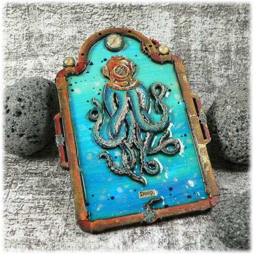 Another splendid addition to Claudia's Steampunk ATC collection!  Take a deep sea dive into #10 over at the blog...

ow.ly/JbXv50zGCxz