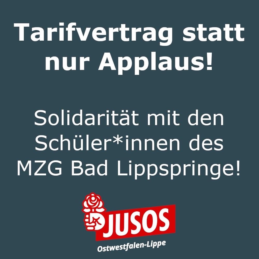 jusosowl's tweet photo. Pflegekräfte und Pflegeazubis haben einen Tarifvertrag verdient anstatt nur Applaus! https://t.co/OE0SYJUtA3 #MZG #BadLippspringe #Pflege #Gesundheit https://t.co/uJuqRKKnLl