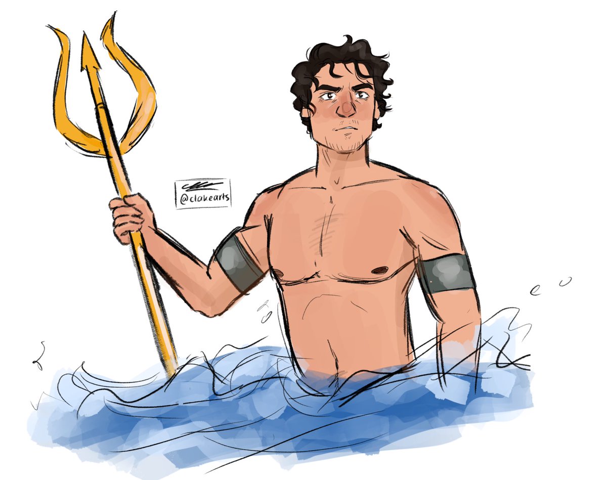 clakearts's tweet photo. For your consideration: Poseidon (played by Oscar Isaac) @rickriordan #PercyJacksonadaptation https://t.co/z7u7C4fGYr