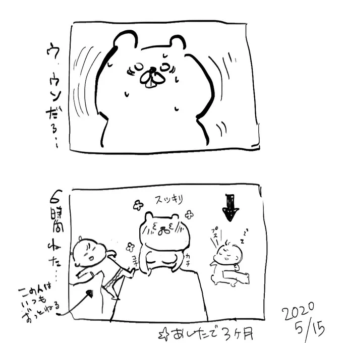 今の気持ちを殴り描きました。

自分も四時間半ぐらい寝た…奇跡。
#オヨネ絵日記 