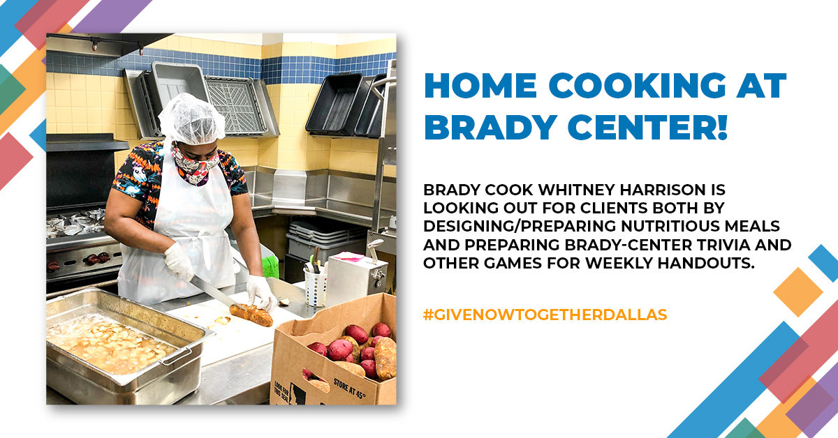 Whitney Harrison is going ABOVE AND BEYOND to bring some home cooking to Brady Center! Help us get to 1000 Acts of Kindness, drop a story/picture below with YOUR Act of Kindness in the comments! Down pointing backhand index #GiveTogetherNowDallas 
@_STFoundation