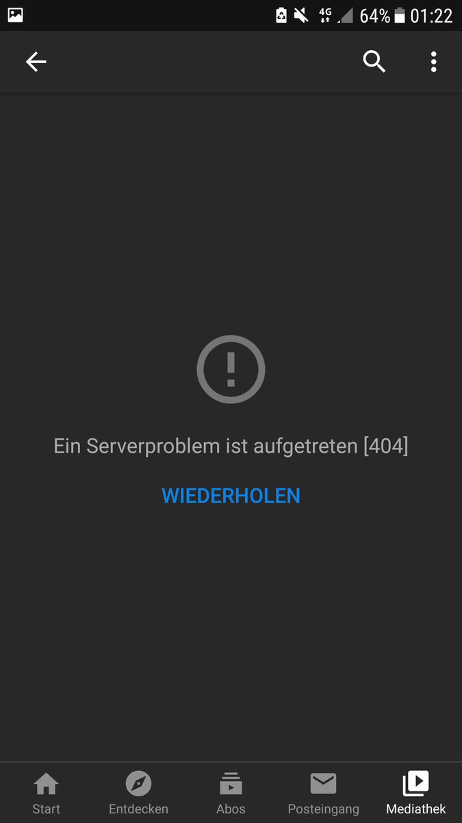 ApfelcrafterHD's tweet image. Erstmal geschaut ob es an mir liegt ... geht aber überall nicht ... Warum bloß ausgerechnet jetzt - wollte doch noch ein Video zum Einschlafen anhören #YouTubeDOWN