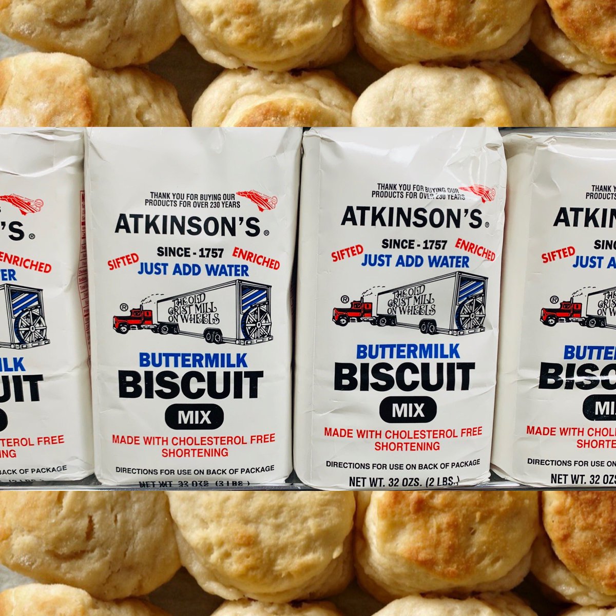 Happy National Buttermilk Biscuit Day!! 
Making homemade biscuits couldn’t get any easier.  Just Add Water!!  Light and fluffy every time.  Shhh... Don’t tell grandma your secret! 
•
•
#atkinsonmillingcompany #nationalbuttermilkbiscuitday #shoplocal #kitchenandcompany #lewesde