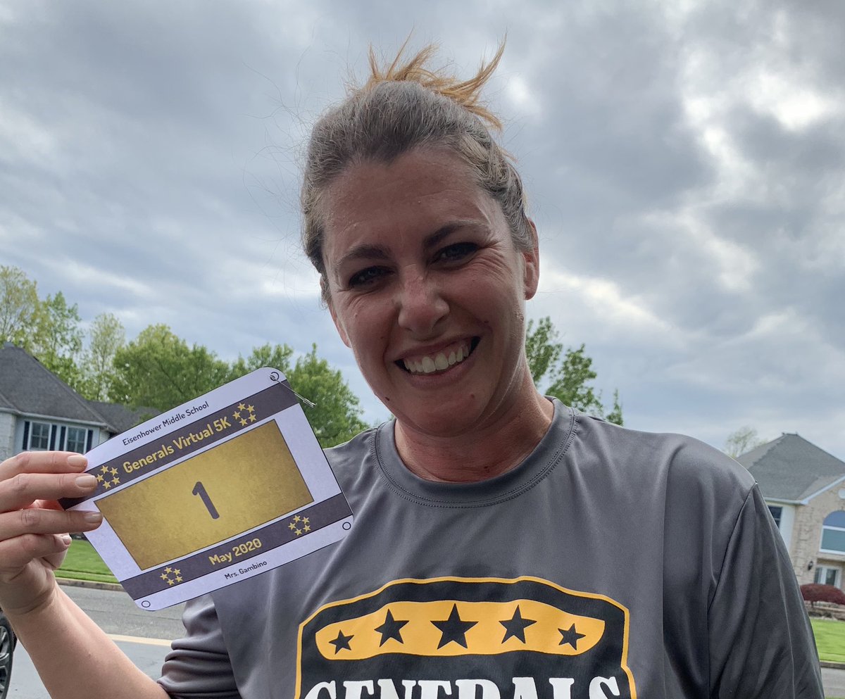 DDEGambino's tweet photo. Itβs race day! Just finished the Generals Virtual 5K! Thanks to Coach Snow and the entire DDE track team for inspiring me to get moving! @DDESSnow #runGeneralsrun #dderunforfun #socialdistancerunning https://t.co/F6u1FRGu1O