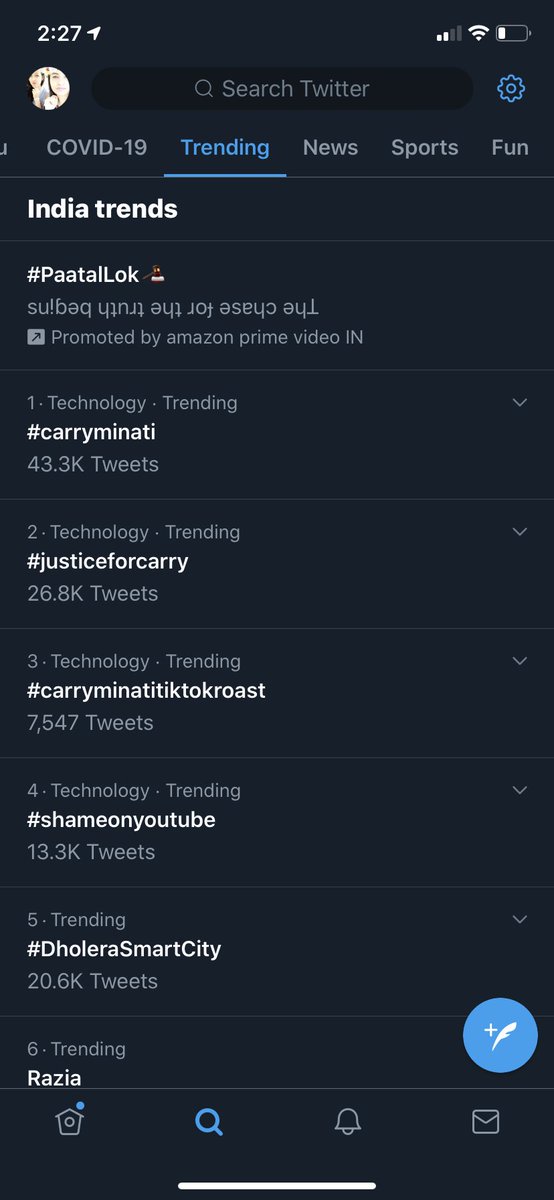 bhavyasinghhhh's tweet photo. Well there you have it @CarryMinati trending top 4 on twitter♥️🥰 #carryminati #justiceforcarry #carryminatitiktokroast #shameonyoutube https://t.co/zoDSrf4YMV