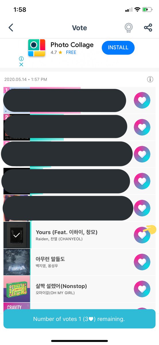 EXOLS/YEOLMAES‼️

‘Yours’ has been nominated for the champion song of the 3rd Week of May on Show Champion! Don’t forget to vote‼️

• Download the Idol Champ app
• “Vote” > “[Show Champion] 3rd Week of May”
• Vote for ‘Yours’!

🗳 3 votes a day

#WillBeYOURSForever #찬열