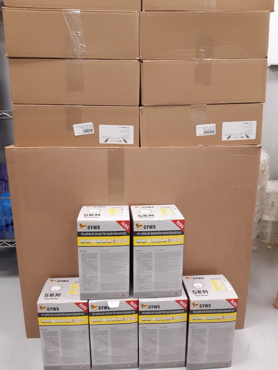 JoHallihan's tweet photo. Another generous donation of valuable PPE made to @CUH_Cork by @McGregorSports. Greatly appreciated along with the many other companies who have also kindly donated. #ppe #cuh #COVID19ireland #corkuniversityhospital https://t.co/qFYIg5LxCH