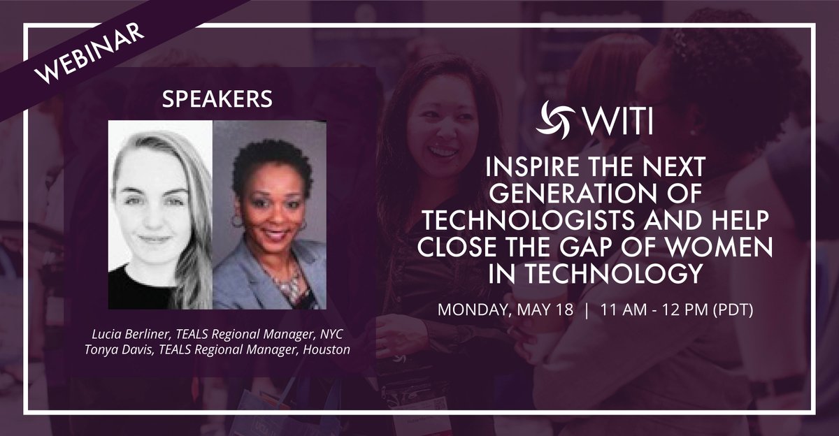 WITI's tweet photo. @TEALSProgram is designed to pair industry professionals with classroom teachers to help students learn the fundamental concepts of #computerscience. ๐ฉโ๐ป
Learn more in our upcoming webinar: https://t.co/1HbnKPJqax. #JoinWITI #Microsoft #TEALSProgram https://t.co/ErBH1A1XHW
