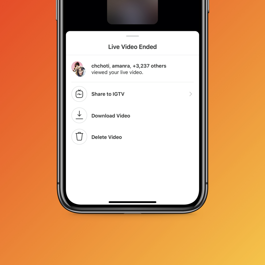 mosseri's tweet photo. Ever miss a good Instagram Live and wish it was available later? Now anyone can save their Live videos to IGTV so they stick around longer than 24 hours in stories. https://t.co/HMwzsKMMxz
