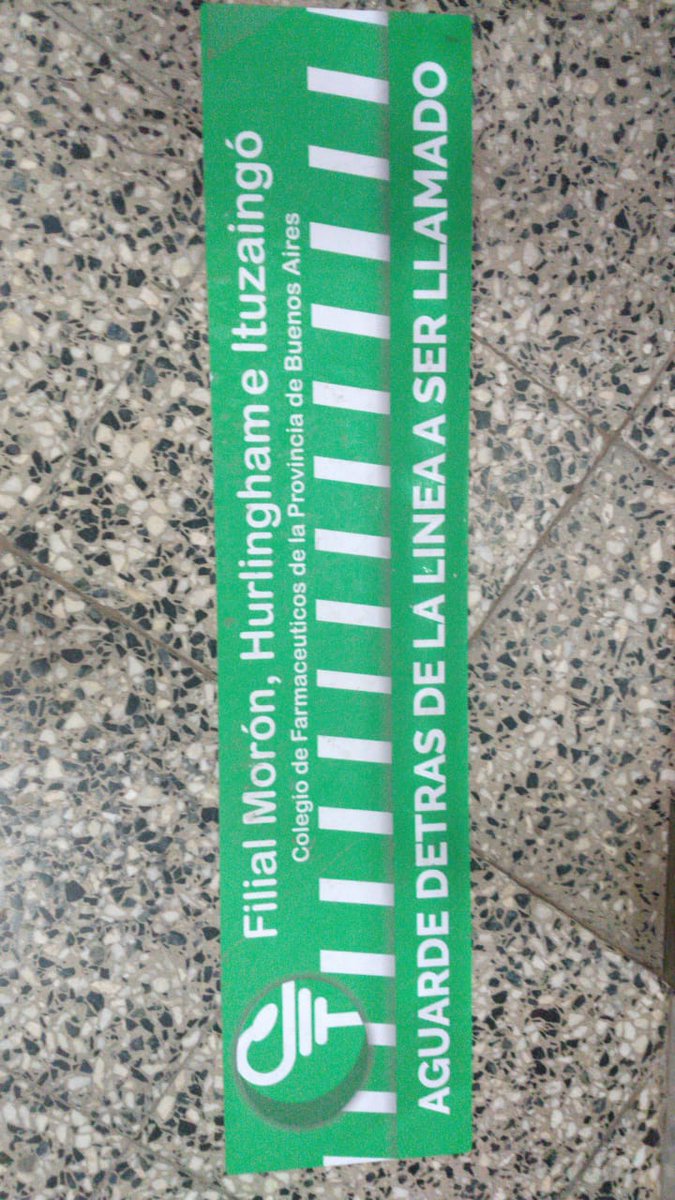 colfamor's tweet photo. Cuidémonos entre todos, mantengamos distancia.
Cuando vayas a la farmacia buscá las marcas en el piso y asegurate de mantener el distanciamiento social.
#CuidemonosEntreTodos https://t.co/0hymOQHDJY