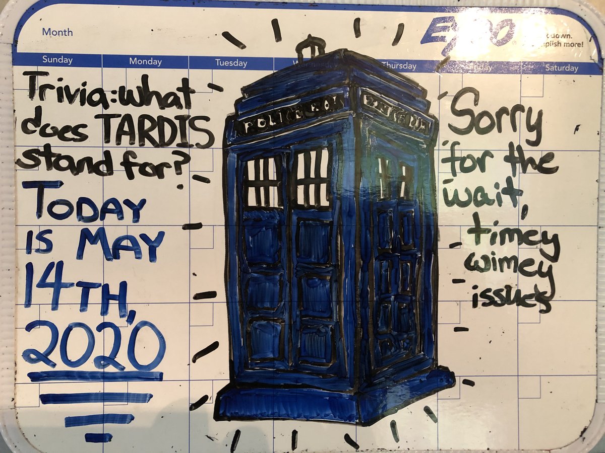 AlohaKugs's tweet photo. Today’s Timey Wimey #RealityBoard featuring @BBCAMERICA #DoctorWho #tardis #writingcommunity #thursdaythoughts #bartender #mountvernon #stayathome #pandemic #coronavirus https://t.co/rCr4O7pytX