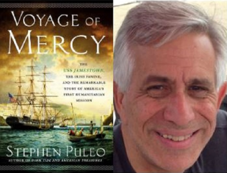 HumFed's tweet photo. Here from @spuleoauthor  as he discusses his new book “Voyage of Mercy: The USS Jamestown, the Irish Famine, and the Remarkable Story of America’s First Humanitarian Mission” in today’s online presentation @MassHumanities  #HumFeature #HumanitiesAtHome https://t.co/Z4JIpMdXUm https://t.co/FmGcEJdvhx