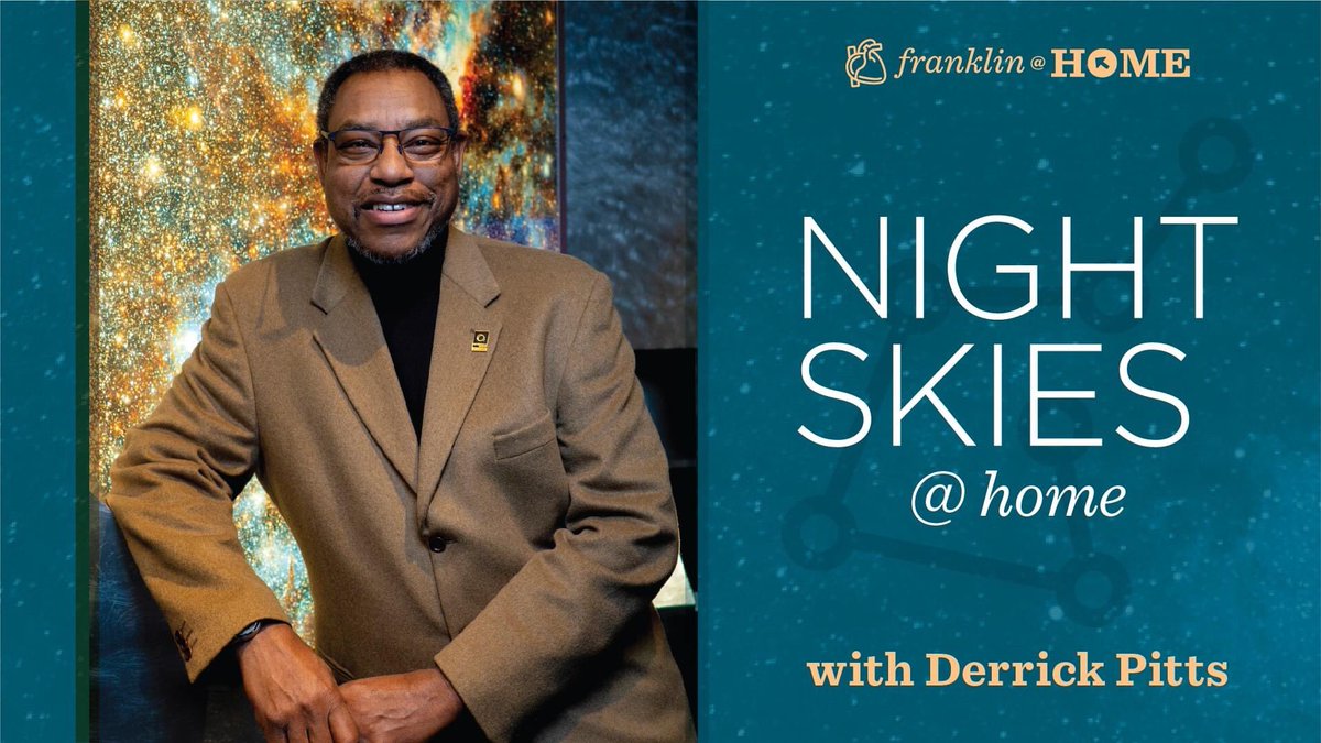 MurrayMakers's tweet photo. Join the Franklin Institute’s Chief Astronomer Derrick Pitts for some socially distant stargazing tonight at 7:45pm for their weekly Night Skies @ home event! 
https://t.co/XlMn0eOkBH https://t.co/XXUkx9yYpY