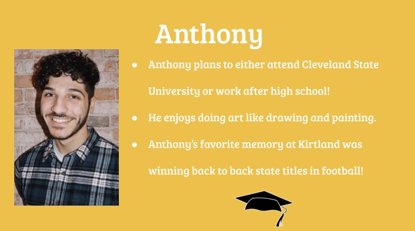 khsclassof20's tweet photo. Today’s senior s/o goes to @anthony_blasini !! #seniorshoutout #hornetpride #khsclassof2020 @MrAmstutz @KirtlandSchools https://t.co/bVv0GJKBzi