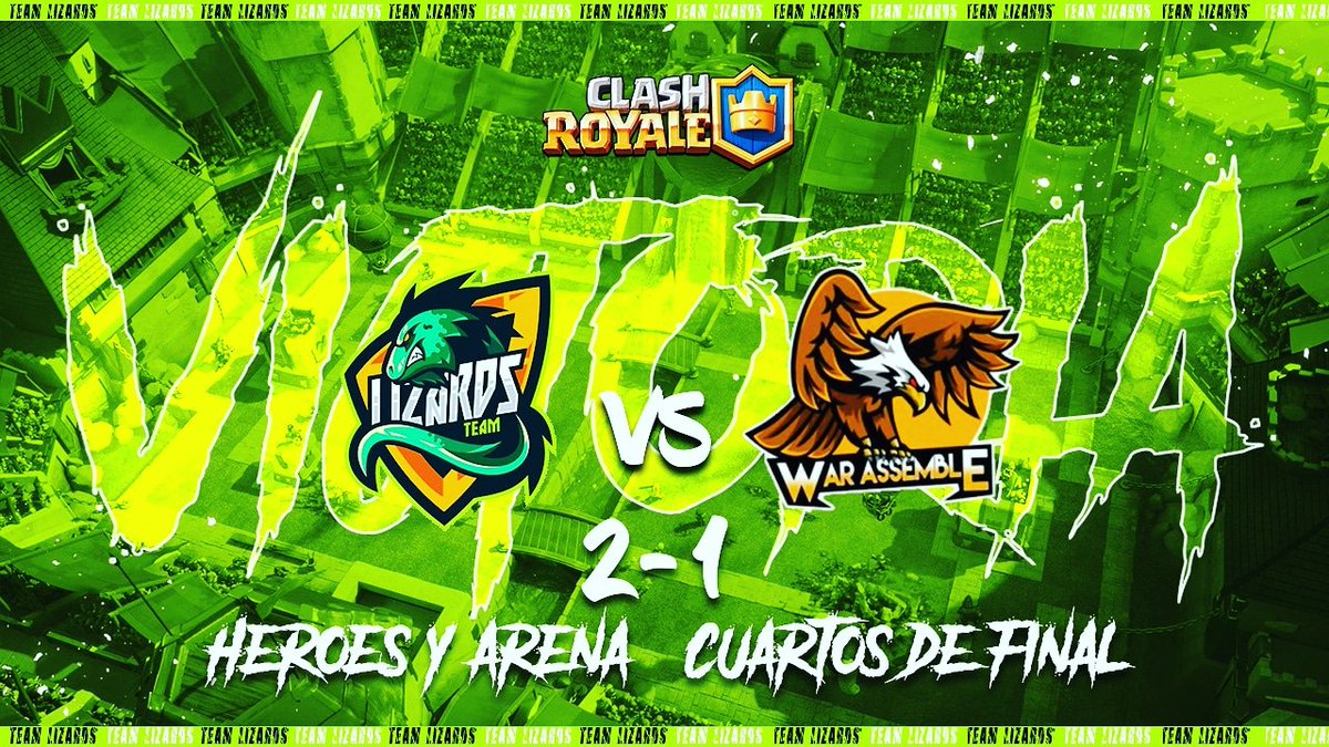 Angry Goblin (@_angry_goblin) on Twitter photo Victoria🥳
🏆 <a href="/HeroesLiga/">Liga Héroes y Arena CR</a>
🔰Cuartos de final
🥇 @Lizards_esports B🔹🔹2⃣
🥈 <a href="/AssembleWar/">War Assemble #NoFear🔝</a> 🔹🔹1⃣
.
📝Róster:
.
🎮Players:
🦎 <a href="/torodemons/">Miguel Angel Cruz</a>
🦎 JoseRoF
🦎 @KarlitosCr13
🦎 <a href="/LaraCr5/">LARA STYLE CR</a>
🦎 Franco
.
🛡Staff:
😎 @AlbertoLizards 🔹🔹manager Victoria🥳
🏆 <a href="/HeroesLiga/">Liga Héroes y Arena CR</a>
🔰Cuartos de final
🥇 @Lizards_esports B🔹🔹2⃣
🥈 <a href="/AssembleWar/">War Assemble #NoFear🔝</a> 🔹🔹1⃣
.
📝Róster:
.
🎮Players:
🦎 <a href="/torodemons/">Miguel Angel Cruz</a>
🦎 JoseRoF
🦎 @KarlitosCr13
🦎 <a href="/LaraCr5/">LARA STYLE CR</a>
🦎 Franco
.
🛡Staff:
😎 @AlbertoLizards 🔹🔹manager