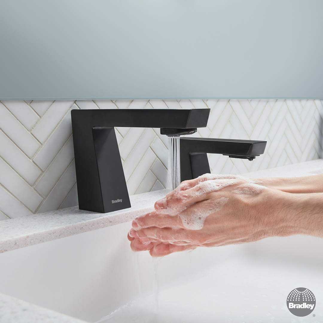 iands_design's tweet photo. Sponsored: Add Bradley’s touch-free Verge Matching Soap and Faucets to your next #restroom design: https://t.co/D2tycecWmS
#touchfree #handwashing #avoidgerms @bradleycorp #interiors #interiordesign https://t.co/1IURLhiwYa
