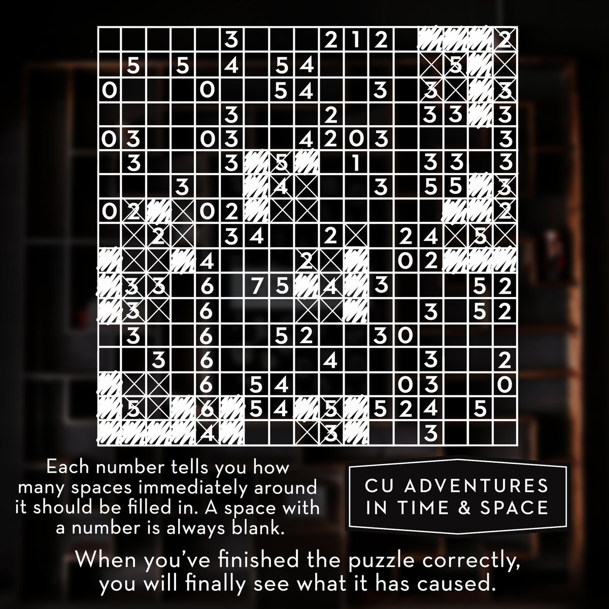 cu_adventures's tweet photo. Puzzle of the Day: Revenge of the Boomswiffer. Including a low ink version on white if you want to print it! #puzzle15 #TimeInYourSpace #puzzleoftheday #boomswiffer #minesweeper https://t.co/3AfGKskSEv