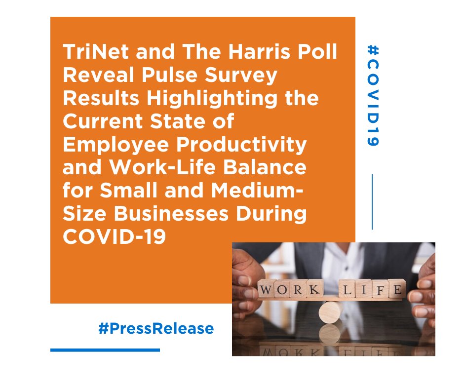 TriNet's tweet photo. 82% of #SMBs have taken actions to enhance #employeewellbeing during the #COVID19 pandemic. TriNet teamed up with @HarrisPoll for four industry-wide pulse surveys to better understand broad COVID-19 sentiment, beyond our own SMB customers. Read more here. https://t.co/UwzEWxQlo2 https://t.co/SAO1xa9pVT