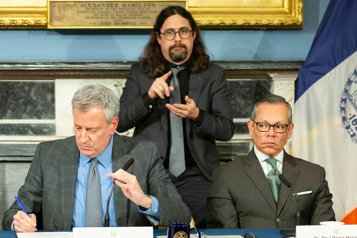 Have you noticed a recent trend of Sign Language interpreters during government press conferences?Of course you have, they're very distracting, always in motion, and placed for maximum visibility.Why do they do this when closed captioning technology exists?