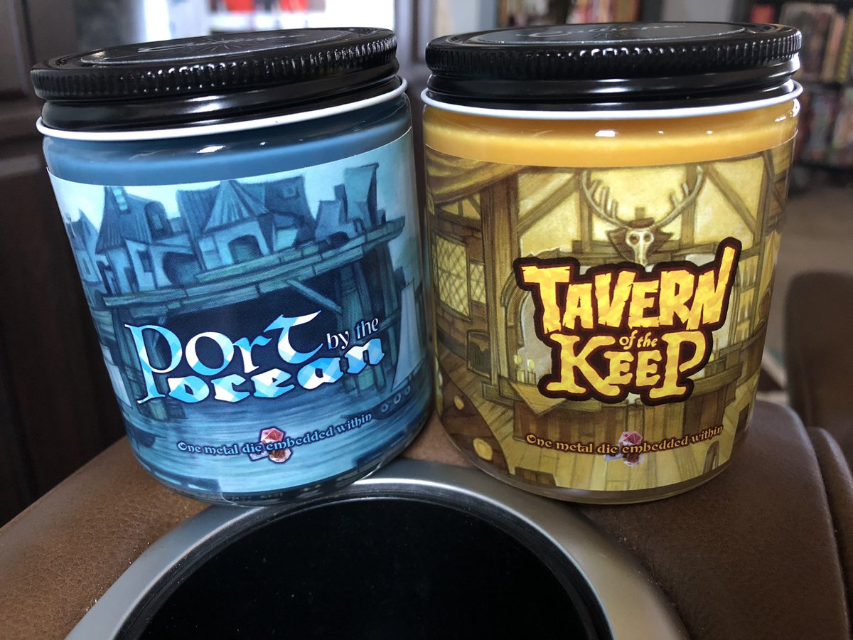 PeaceFaded's tweet photo. Adventuring candles arrived! They smell great! @CalliopeCandle #dnd #critforce1 https://t.co/Og8nsRNv7r