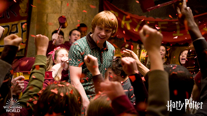 harrypotter's tweet image. #TBT to Ron realising his best self, no liquid luck required.