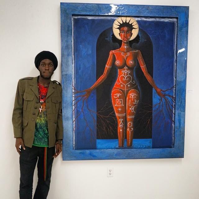 richieshaw92's tweet photo. #tbt #artbasel2015
artist: jude papaloko thegenus
location: jakmel art gallery 

(i thought i was so militant with that general jacket on 🤣) https://t.co/WUnZr6O64R