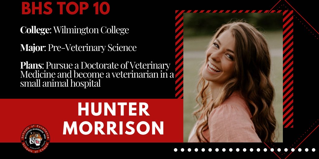 BHMSDnews's tweet photo. As we lead up to Class Day 2020 we will be highlighting this year's Top 10 Students at BHS.
Today we celebrate...Hunter!
#BHS #classof2020 #TigerPride #Bluffton2020 #BHMSD https://t.co/7LHVzQEf1F
