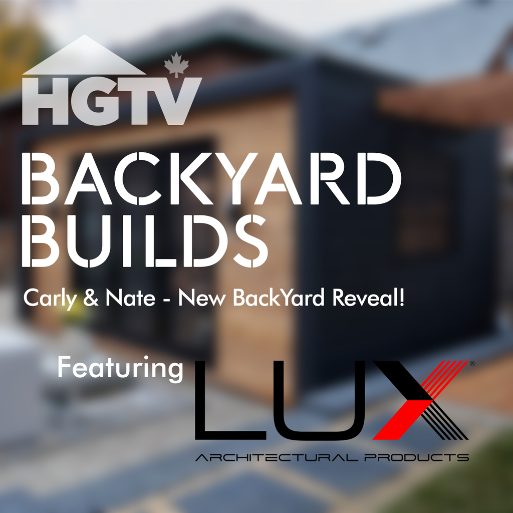 LUXArchProducts's tweet photo. HGTV Canada's BackYard Builds is back with another exciting reveal featuring LUX! This episode will air Thursday, May 14th, 2020, at 9:00 PM eastern time!⁠ #LUX #luxarchitecturalproducts #hgtvcanada #backyardbuilds https://t.co/V4MGAxJGC1