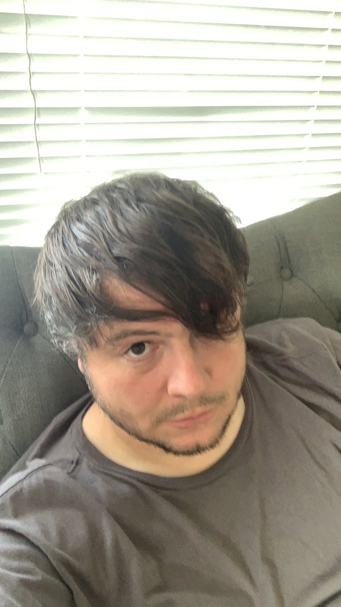 LondonR's tweet photo. Lockdown workout emo hair. Sweet lord I need a haircut. #AndAShower https://t.co/B3CHKdM3vU