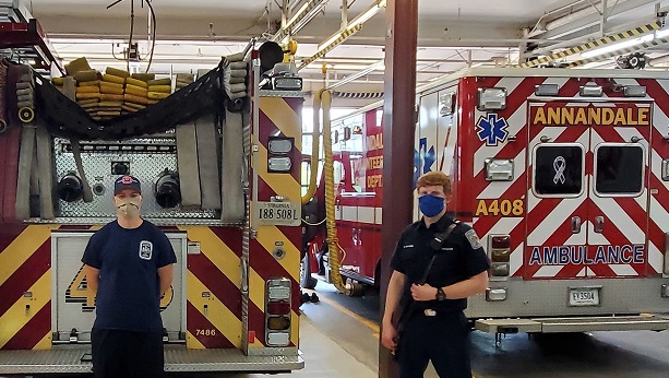 ffxfirerescue's tweet photo. Special thanks to #FCFRD family members Mrs. Jasa Wolfrey, wife of Battalion Chief Kenny Wolfrey, and Mrs. Jackie Sheads, wife of Lieutenant (ret) Buck Sheads. Together they have made and donated approximately 700 masks. Crews at Station 8, Annandale, are one of the recipients. https://t.co/PAYq9xq33Y