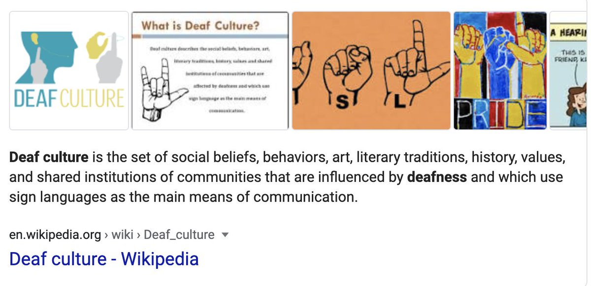 Inevitably, they complain about Trump. Look at the language and iconography used around "Deaf Culture".It's not apolitical. They are making themselves part of the Intersectional LGBTQ POC Mentally Ill Coalition of the Fringes. Hence, "Shared Institutions" for every IDPol group.