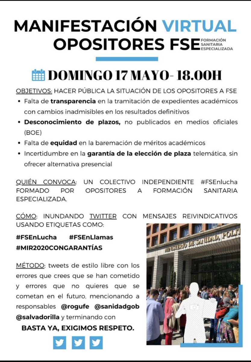 MIR20201's tweet photo. POR UNA FSE CON TRANSPARENCIA ❗❗#FSEnLucha #FSEnLlamas #MIR2020CONGARANTÍAS @MUDmedicos @redaccionmedica @MdcnCabreada @sanidadgob @MIR2020Abierto @salvadorilla @antena3com @elmundoes #2mir20 #injusticiaIR https://t.co/dhjHrc5Gmb