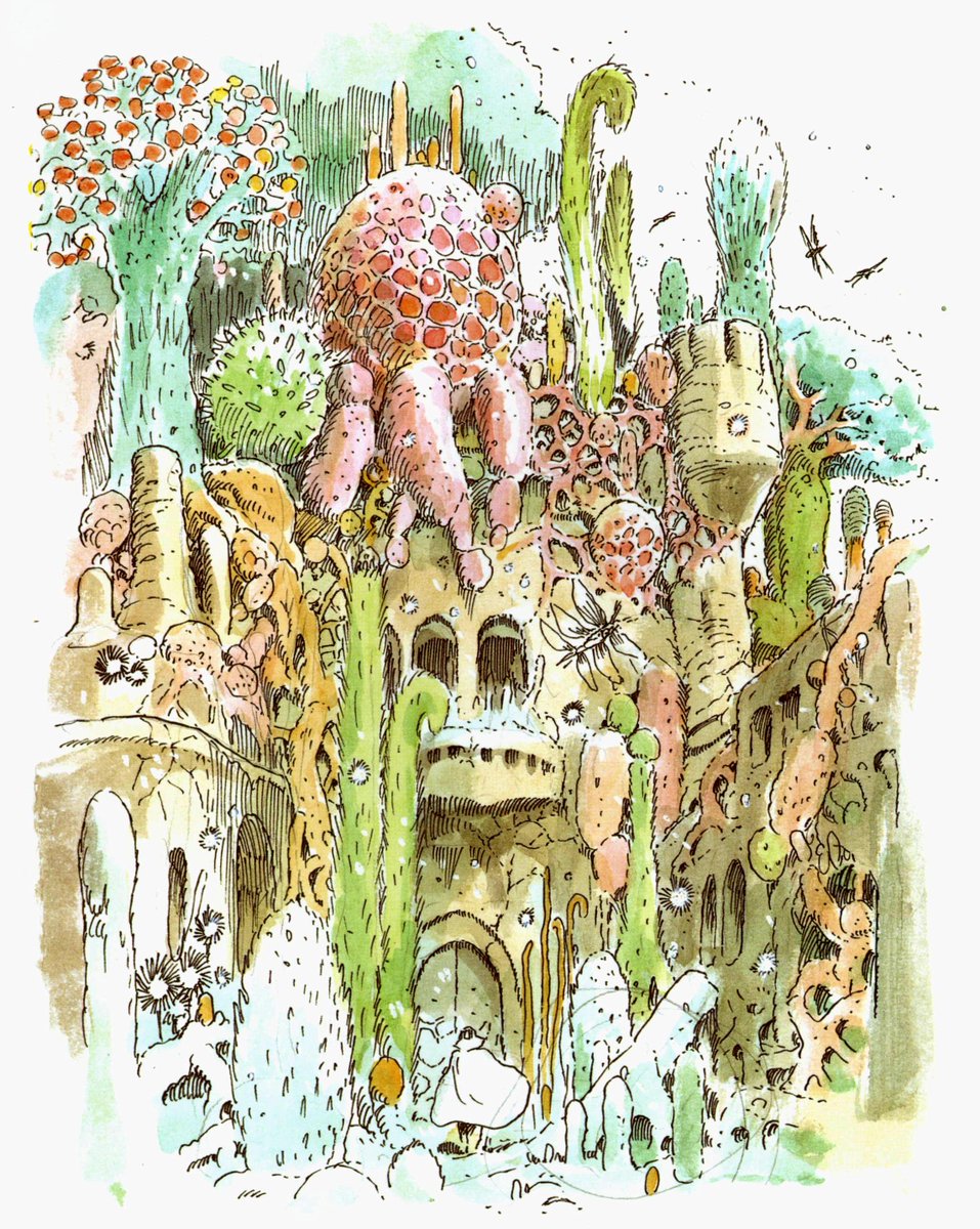 ani_obsessive's tweet photo. Concept art by Hayao Miyazaki for Nausicaä of the Valley of the Wind (1984), dir. Hayao Miyazaki, Topcraft https://t.co/wNSvRFhr77