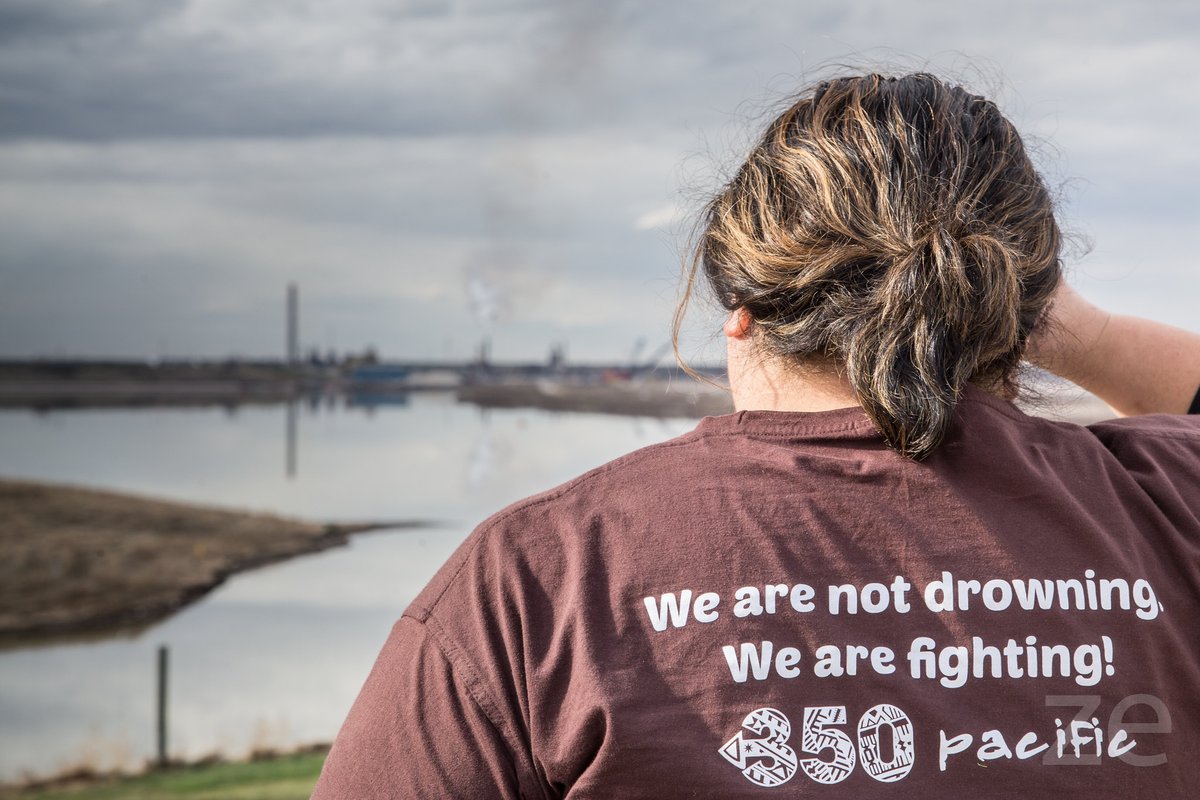 350Canada's tweet photo. Folks from the Pacific were moved to tears witnessing the destruction of the tar sands, one of the leading drivers of the climate crisis, on the land and Indigenous peoples. #RaiseAPaddle https://t.co/TxPXWmNQvh