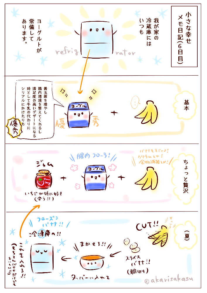今日は、ヨーグルトの日だそうです。
「小さな幸せメモ日記(6日目)~ちょっと贅沢ヨーグルト生活~」
https://t.co/NukpBlrPxu
#ましまろう