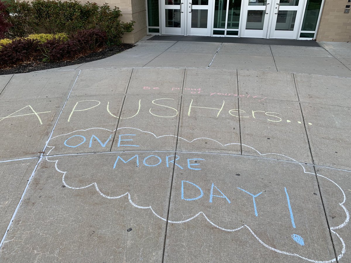 HistorySinacore's tweet photo. Hi again #APUSH students, imagine I’ve been playing the Rocky theme each day in class, left you chalk messages on the sidewalk in front of East, high-fived you all before the exam, and reminded you that “you are no dum dum, you are a smartie!” Sending you all the best! https://t.co/ME7X7dP0xn