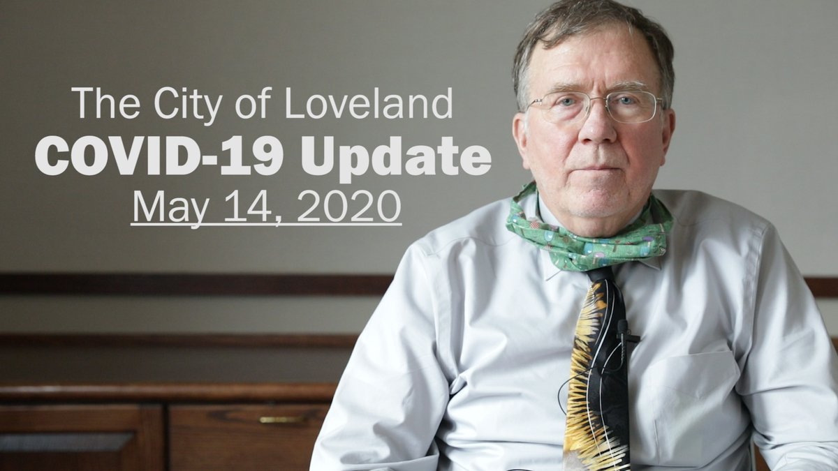 CityofLoveland's tweet photo. City of Loveland City Manager Steve Adams provides seventh in weekly series of local COVID-19 updates.
Please send COVID-19 questions to:
COLCOVID19@cityofloveland.org
See video update at: https://t.co/dIeJdODL8O #InThisTogetherCO #DoingOurPartCO #LovelandStrong #SaferAtHomeCO https://t.co/UhK7eLT5te