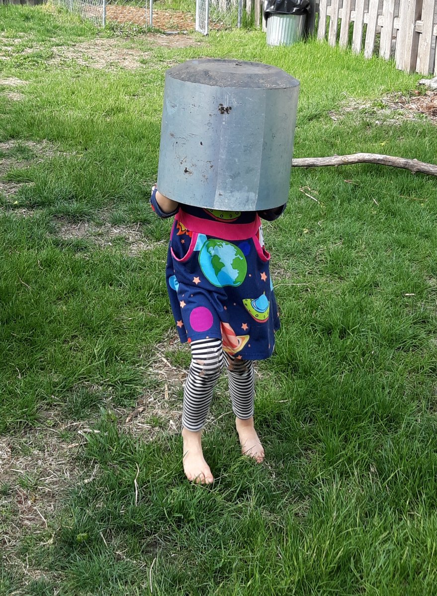 BenTallen's tweet photo. The 5yo with a #QuarantineLifeHack for when you can't find your regular mask. https://t.co/0ZwxPPPmWj