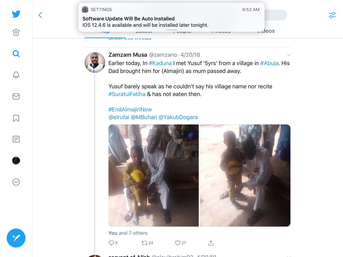 alouibrahim92's tweet photo. Finally, our prayers have been answered but our work is no way near done; not even close.
#EndAlmajiranchiNow
#ChildNotSlave
#ResponsibleParenting
#responsiblePolygammy https://t.co/dLFnavbsGc