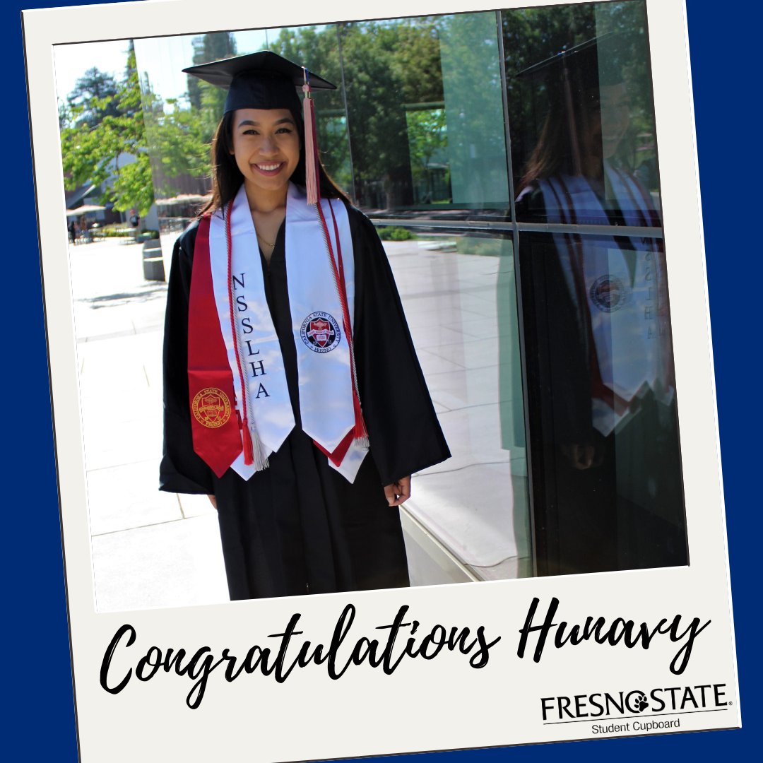 StudentCupboard's tweet image. The Student Cupboard wants to congratulate our #FresnoStateGrad student assistants. Thank you for providing #FSFoodSecurity to our students on campus, and congratulations on your accomplishments.