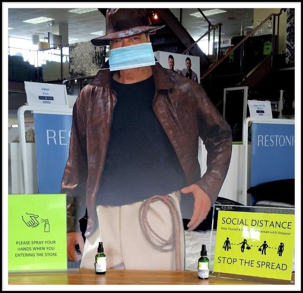 DoddsFurniture's tweet photo. Hindiana Dodd is here to keep you safe! Hand-sanitizing stations are set up and @DoddsFurniture customers appreciate it: "Positive experience, store is well-equipped to stop the spread. Denis was friendly, knowledgeable and we found just what we wanted” #YYJ #YBL #AbsolutelyDodds https://t.co/c1z8ER7669