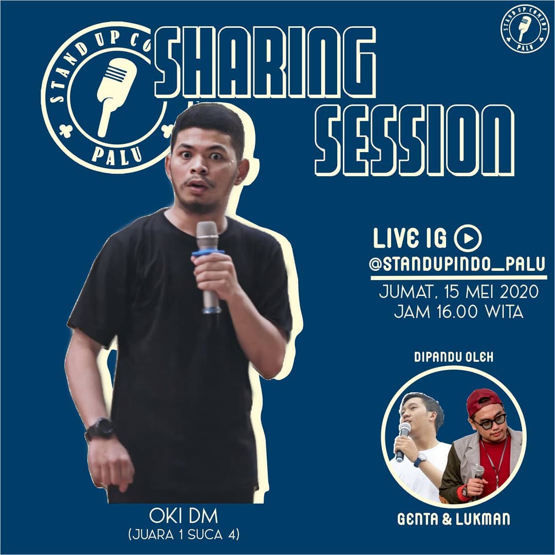 Oki.dm yg mau ke india akan menemani kita sore ini di live instagram @standupindo_palu 🙌