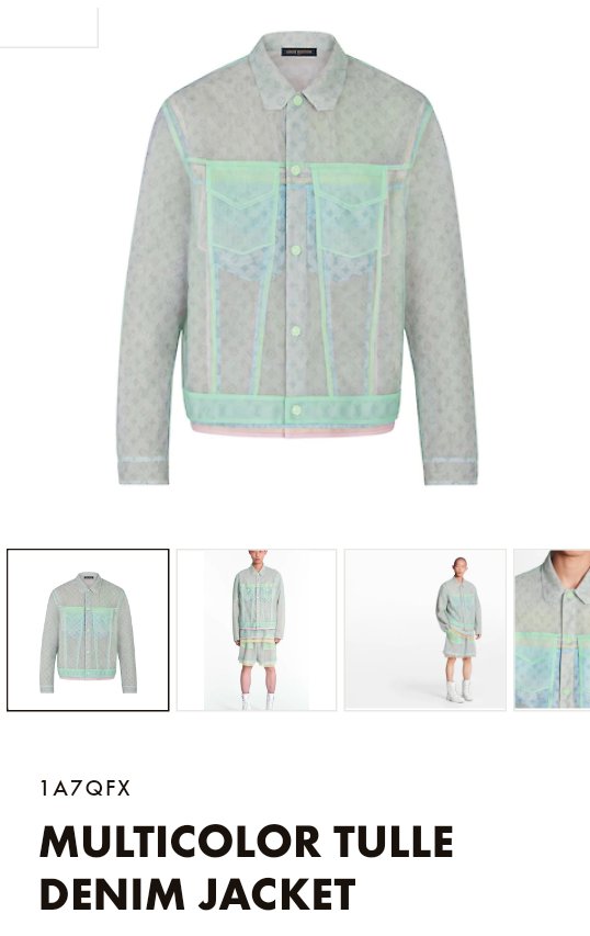 Multicolour Tulle Denim Style Jacket