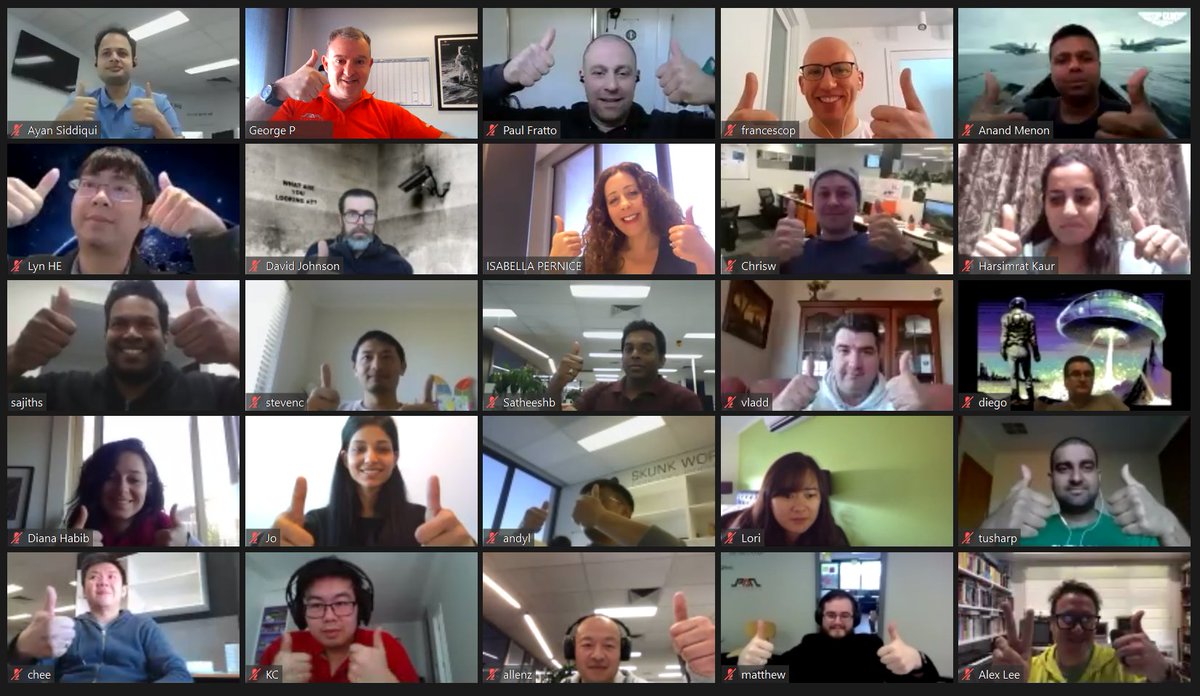 PANSoftware's tweet photo. Welcome to how we at Pan now do our company meetings. This is how we stay together, apart. 🙌 Happy Friday, everyone!
#Panplex #WorkCulture #WorkFromHome #RemoteWork #TogetherApart https://t.co/2vJPk6Ma8a